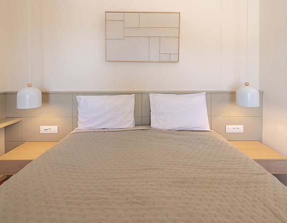 The bedroom at the classic suite