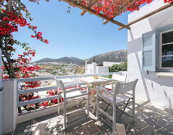 The veranda with village view at the classic suite